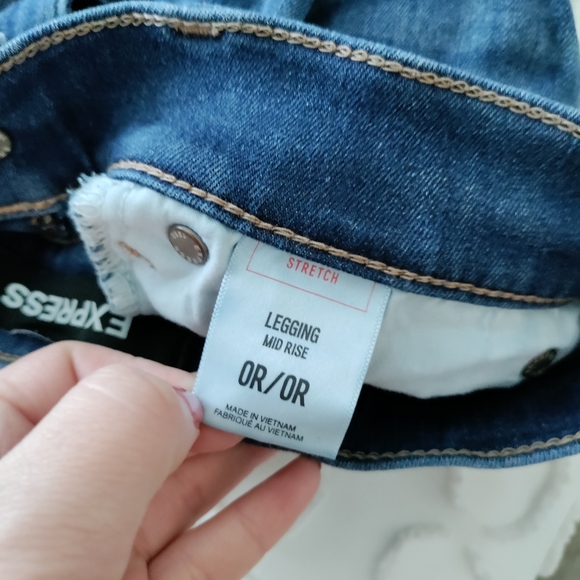 Express mid-rise skinny jeans size 0 - Picture 7 of 7